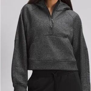Lululemon black silver sparkle scuba hoodie M/L